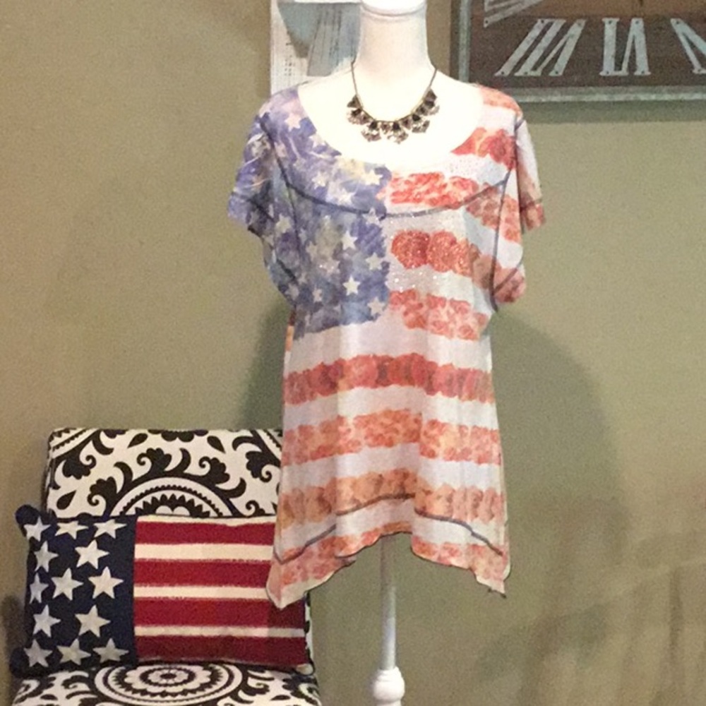 Style & Co Flag Tee